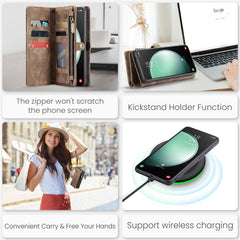 For Samsung Galaxy S23 FE Phone Cases CASEME Leather Cover with Detachable Wallet and Strap