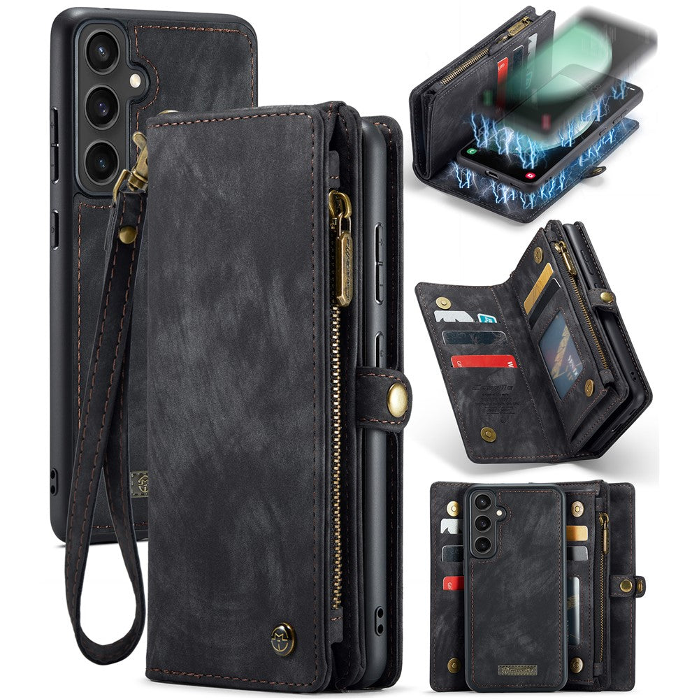 For Samsung Galaxy S23 FE Phone Cases CASEME Leather Cover with Detachable Wallet and Strap