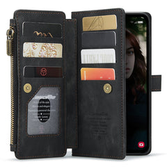 For Samsung Galaxy S23 FE Phone Cases with Strap CASEME C30 Zipper Multiple Card Holder PU Leather Cover