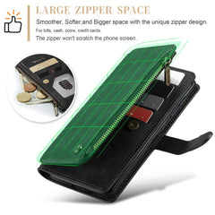 For Samsung Galaxy S23 FE Phone Cases with Strap CASEME C30 Zipper Multiple Card Holder PU Leather Cover