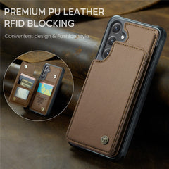 For Samsung Galaxy S23 FE Phone Case CASEME C22 Leather Back Cover with RFID Blocking Card Slots