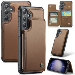 For Samsung Galaxy S23 FE Phone Case CASEME C22 Leather Back Cover with RFID Blocking Card Slots