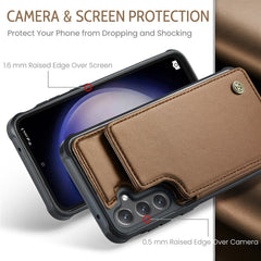 For Samsung Galaxy S23 FE Phone Case CASEME C22 Leather Back Cover with RFID Blocking Card Slots