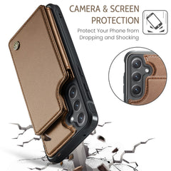 For Samsung Galaxy S23 FE Phone Case CASEME C22 Leather Back Cover with RFID Blocking Card Slots