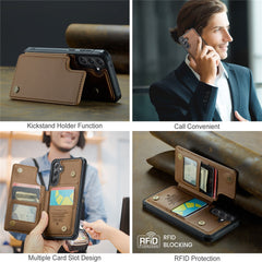For Samsung Galaxy S23 FE Phone Case CASEME C22 Leather Back Cover with RFID Blocking Card Slots