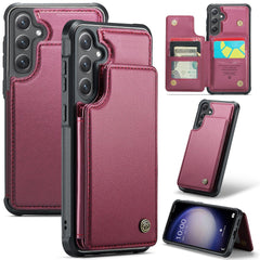 For Samsung Galaxy S23 FE Phone Case CASEME C22 Leather Back Cover with RFID Blocking Card Slots