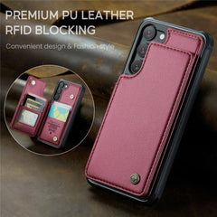 For Samsung Galaxy S23+ Phone Case CASEME C22 Leather Back Cover with RFID Blocking Card Slots