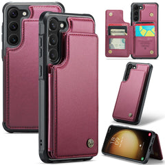 For Samsung Galaxy S23+ Phone Case CASEME C22 Leather Back Cover with RFID Blocking Card Slots