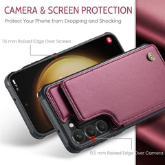 For Samsung Galaxy S23+ Phone Case CASEME C22 Leather Back Cover with RFID Blocking Card Slots