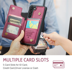For Samsung Galaxy S23+ Phone Case CASEME C22 Leather Back Cover with RFID Blocking Card Slots