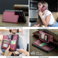 For Samsung Galaxy S23+ Phone Case CASEME C22 Leather Back Cover with RFID Blocking Card Slots