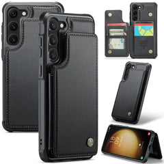 For Samsung Galaxy S23+ Phone Case CASEME C22 Leather Back Cover with RFID Blocking Card Slots