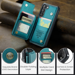 For Samsung Galaxy S23 Phone Case CASEME C22 Leather Back Cover with RFID Blocking Card Slots