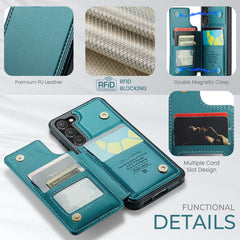 For Samsung Galaxy S23 Phone Case CASEME C22 Leather Back Cover with RFID Blocking Card Slots