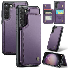 For Samsung Galaxy S23 Phone Case CASEME C22 Leather Back Cover with RFID Blocking Card Slots