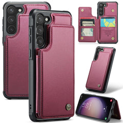 For Samsung Galaxy S23 Phone Case CASEME C22 Leather Back Cover with RFID Blocking Card Slots
