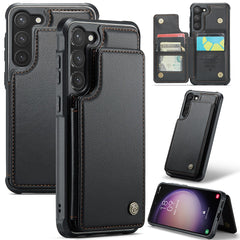 For Samsung Galaxy S23 Phone Case CASEME C22 Leather Back Cover with RFID Blocking Card Slots