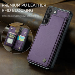 Für Samsung Galaxy S22 5G Handyhülle CASEME C22 Lederrückseite mit RFID-blockierenden Kartenfächern 