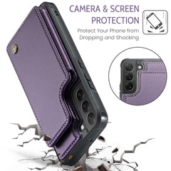 Für Samsung Galaxy S22 5G Handyhülle CASEME C22 Lederrückseite mit RFID-blockierenden Kartenfächern 