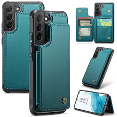 Für Samsung Galaxy S22 5G Handyhülle CASEME C22 Lederrückseite mit RFID-blockierenden Kartenfächern 