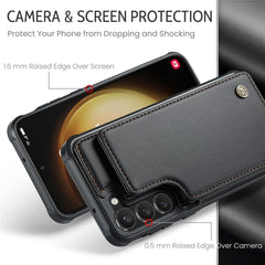 Für Samsung Galaxy S22+ 5G Handyhülle CASEME C22 Lederrückseite mit RFID-blockierenden Kartenfächern 