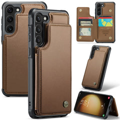 Für Samsung Galaxy S22+ 5G Handyhülle CASEME C22 Lederrückseite mit RFID-blockierenden Kartenfächern 