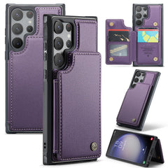 For Samsung Galaxy S22 Ultra 5G Phone Case CASEME C22 Leather Back Cover with RFID Blocking Card Slots