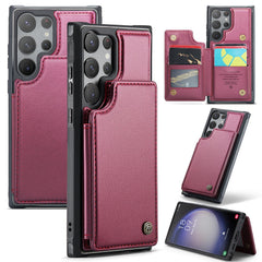 For Samsung Galaxy S22 Ultra 5G Phone Case CASEME C22 Leather Back Cover with RFID Blocking Card Slots