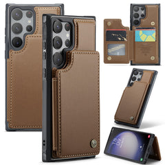 For Samsung Galaxy S22 Ultra 5G Phone Case CASEME C22 Leather Back Cover with RFID Blocking Card Slots