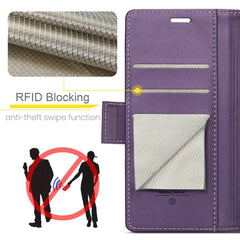 For Samsung Galaxy S24 Leather Case CASEME 023 RFID Blocking 3 Card Slot Mobile Cover