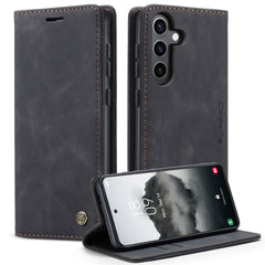 CASEME 013 Series For Samsung Galaxy S24 Case Anti-drop PU Leather Stand Cellphone Protector