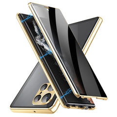 For Samsung Galaxy S24 Ultra Case Anti-Spy Double-Sided Tempered Glass Magnetic Phone Cover