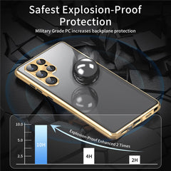 For Samsung Galaxy S24 Ultra Case Anti-Spy Double-Sided Tempered Glass Magnetic Phone Cover