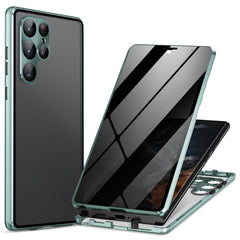 For Samsung Galaxy S24 Ultra Case Anti-Spy Double-Sided Tempered Glass Magnetic Phone Cover