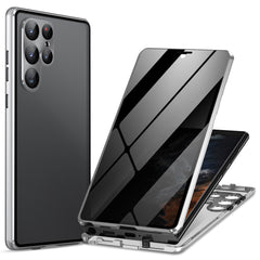 For Samsung Galaxy S24 Ultra Case Anti-Spy Double-Sided Tempered Glass Magnetic Phone Cover