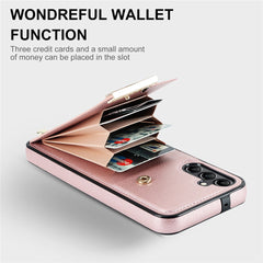 For Samsung Galaxy S24 Case TPU+PU Leather+Metal Hardware Phone Cover with Card Holder