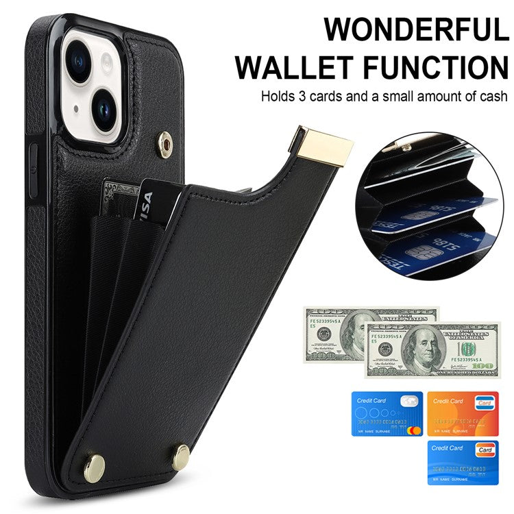 For iPhone 13 Card Holder Phone Case TPU + PU Leather Protective Cove - TechGearPal