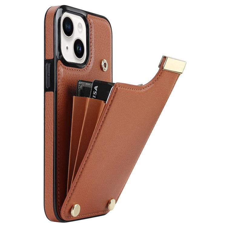 For iPhone 13 Card Holder Phone Case TPU + PU Leather Protective Cove - TechGearPal