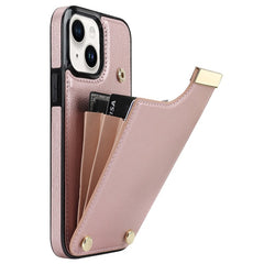 For iPhone 13 Card Holder Phone Case TPU + PU Leather Protective Cove - TechGearPal