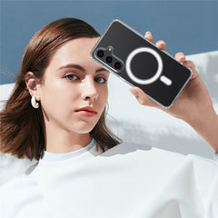 For Samsung Galaxy S24 Magnetic Phone Case Shock Absorbing Acrylic+TPU Back Shell
