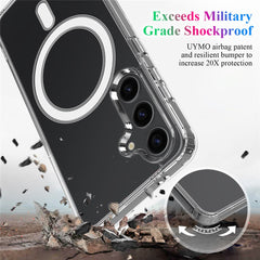 For Samsung Galaxy S24 Magnetic Phone Case Shock Absorbing Acrylic+TPU Back Shell