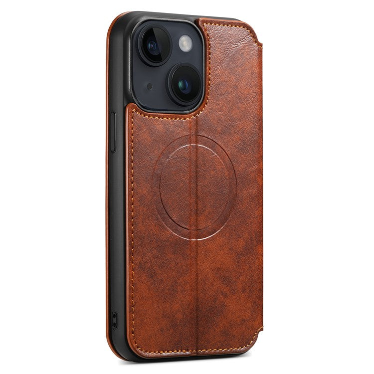 SUTENI J05 For iPhone 15 Plus Case Stand Wallet Leather Dustproof Phone Cover Compatible with MagSaf - TechGearPal