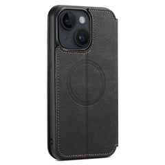 SUTENI J06 For iPhone 15 Plus Case Litchi Texture PU Leather+TPU Cover Compatible with MagSaf - TechGearPal