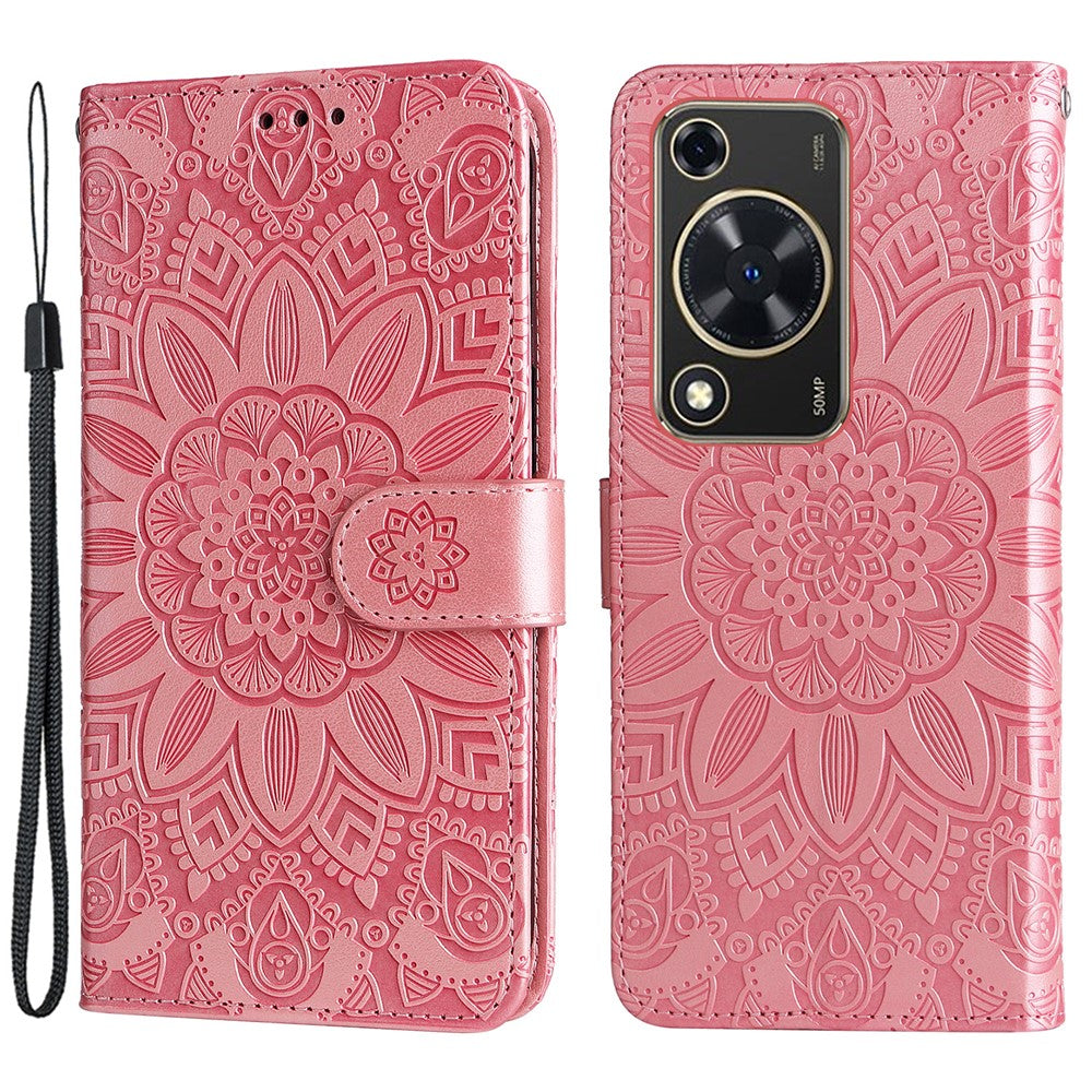 Étui portefeuille en cuir imprimé pour Huawei Enjoy 70 4G / Nova Y72 4G 