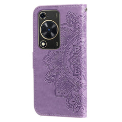 Coque portefeuille en cuir PU à motif floral pour Huawei Enjoy 70 4G / Nova Y72 4G 