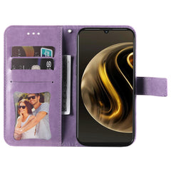 Coque portefeuille en cuir PU à motif floral pour Huawei Enjoy 70 4G / Nova Y72 4G 