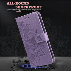 Coque portefeuille en cuir PU à motif floral pour Huawei Enjoy 70 4G / Nova Y72 4G 