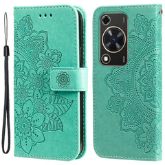 Coque portefeuille en cuir PU à motif floral pour Huawei Enjoy 70 4G / Nova Y72 4G 
