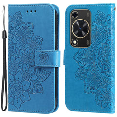 Coque portefeuille en cuir PU à motif floral pour Huawei Enjoy 70 4G / Nova Y72 4G 