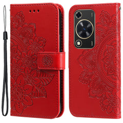 Coque portefeuille en cuir PU à motif floral pour Huawei Enjoy 70 4G / Nova Y72 4G 
